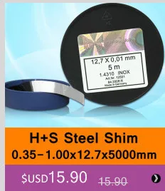 H + S Нержавеющая сталь ШИМ din 1.4310 inox H + S hs плесень Spacer наполнитель сделано в Германии 0.01 -0.03x12.7x5000 мм оригинальной упаковке