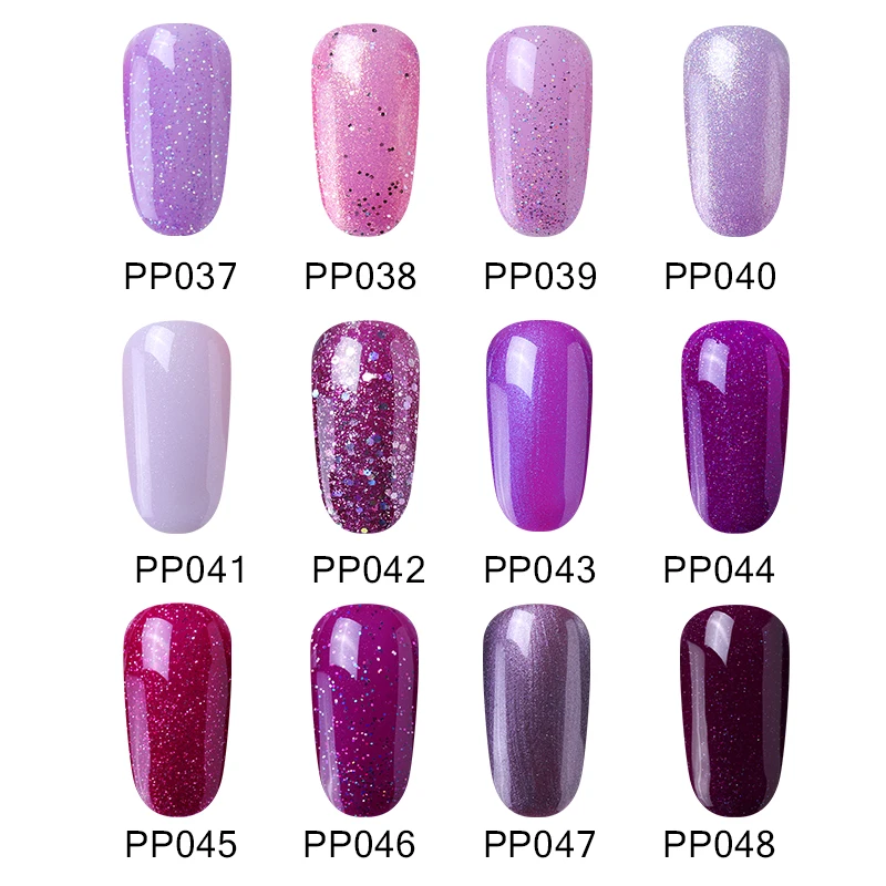 Purple Shimmer Nail Polish clavuz 8ml volume purple shimmer nail gel lak semi permanent uv varnish nail art beauty gel polish soak off gelpolish lacquer in nail gel from beauty