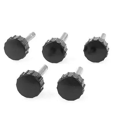 

5 Pcs Replacement 5mm Dia 30mm Thread Long Knurled Grip Knobs