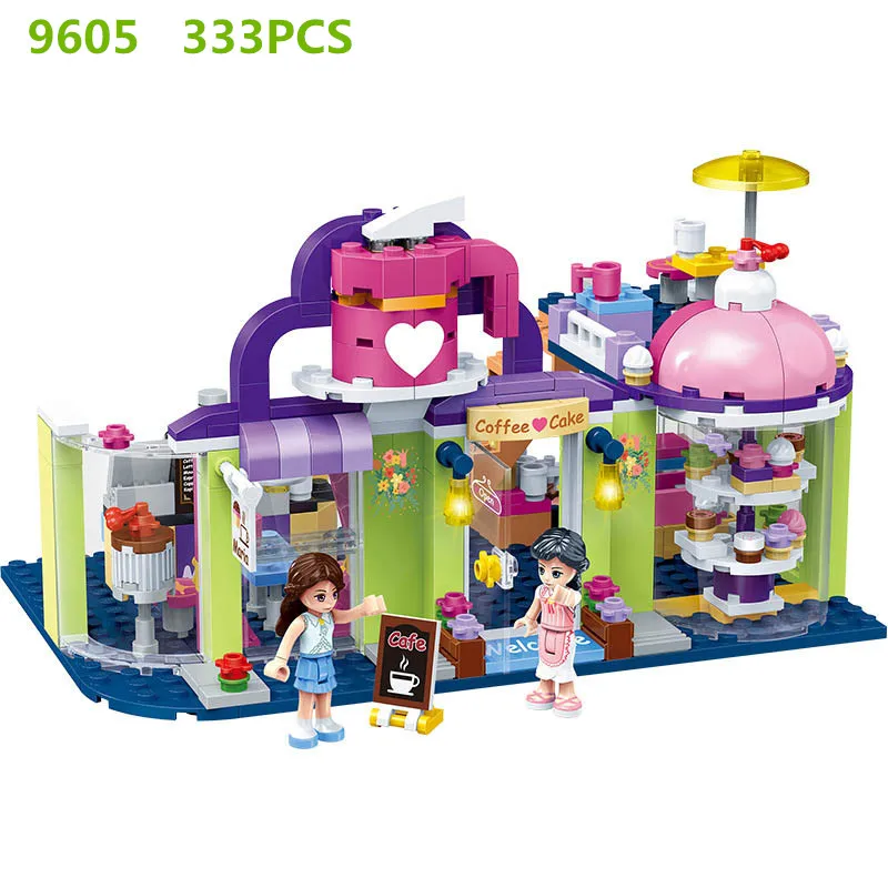 

Legoed Friends Girls toy Princess's villa cafe Palace 9605 block New Friends coffee Model kit Building Block Bricks Legoing Toy