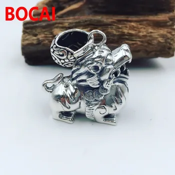 

manufacturers S925 silver silver money ruishou Pixiu suction property Silver Pendant car hanging pendant sweater chain
