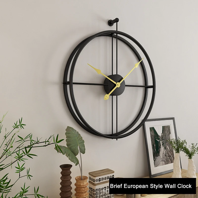 

Large Brief European Style Wall Clock Modern Design Home Office Decorative Hanging Silent Clocks Wall Watch Hot Gift