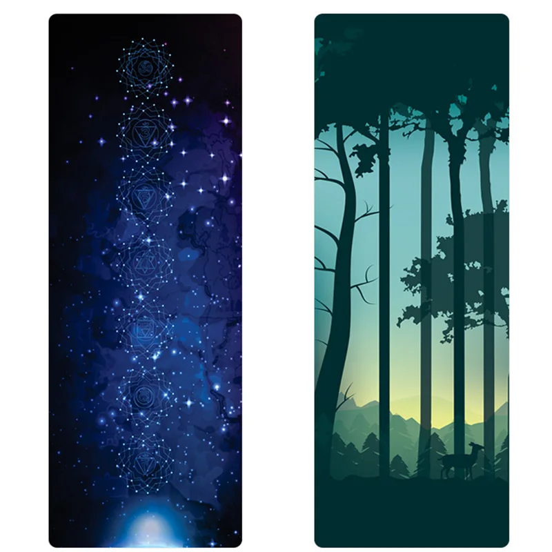 183cm*66cm*4mm High Quality Natural Rubber+Suede Non-Slip Yoga Mat Esterilla Yoga Tapis Yoga Fitness Mat Pilates Mat