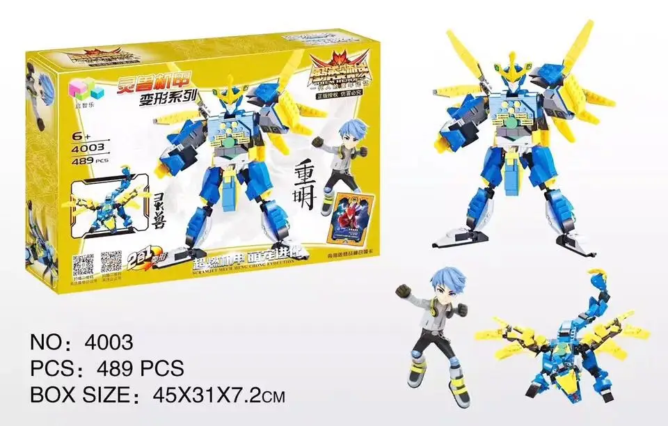 

Children educational toys, 489PCS, DIY blocks,LegoING. Transformer robot.