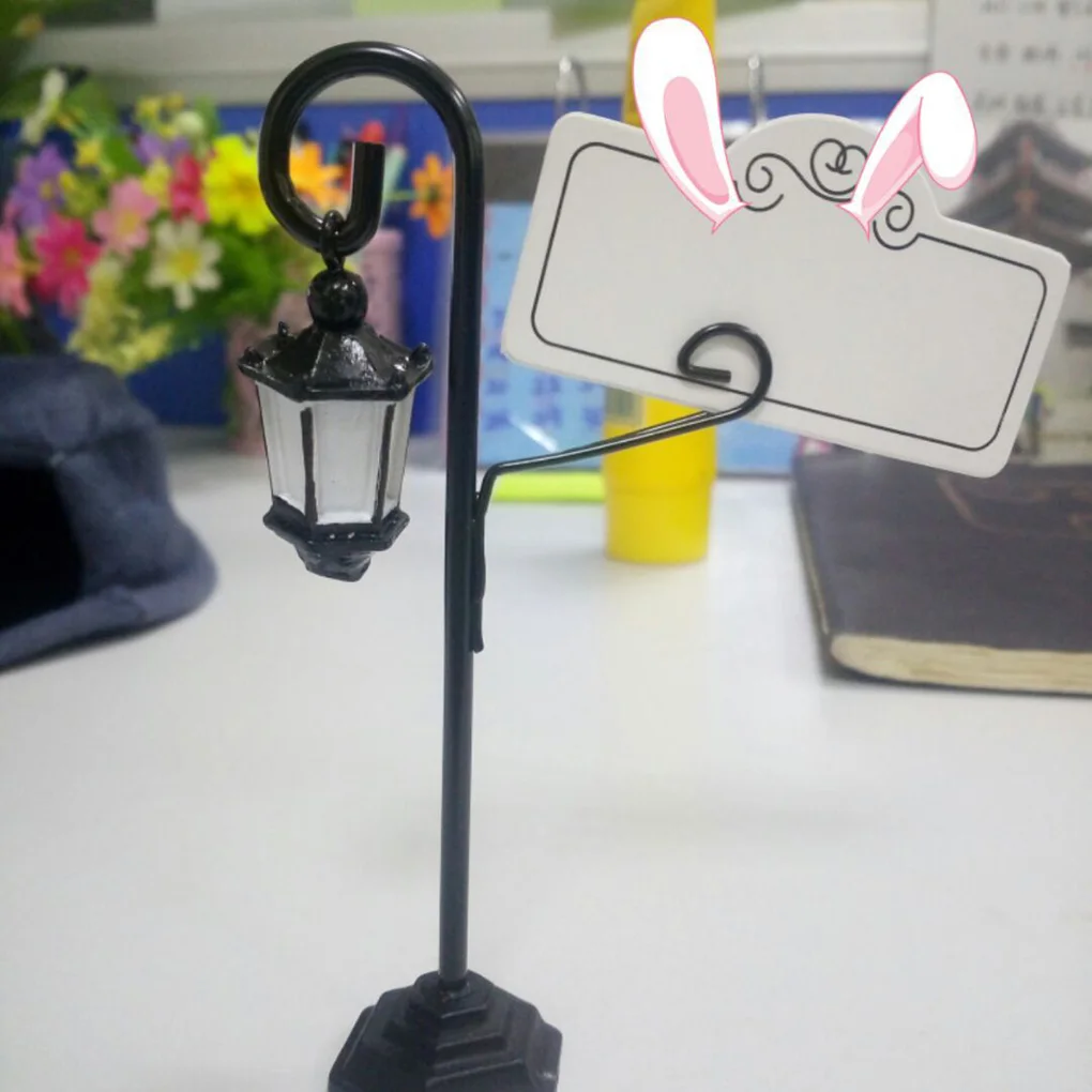 1/10/20/50pcs Street Lamp Card Holder Table Number Photo Memo Clip DIY Wedding Table Decor Home Decoration