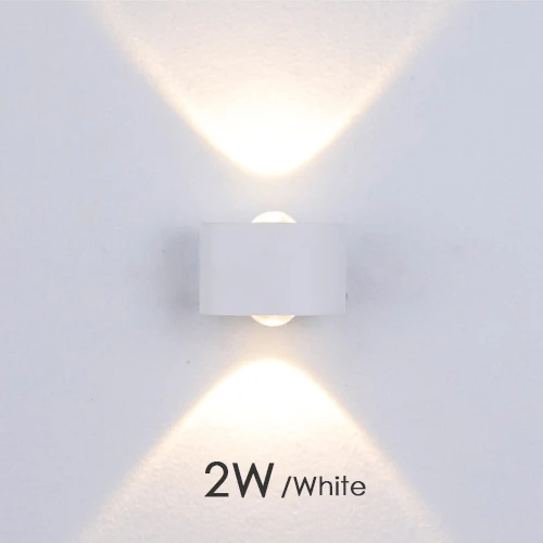 White 2W Современный светодиодный настенный светильник для помещений, светильник для лестниц, прикроватный Лофт, для гостиной, дома, прихожей, лампада, 2 Вт, 4 Вт, 6 Вт, настенные бра - Цвет абажура: White 2W