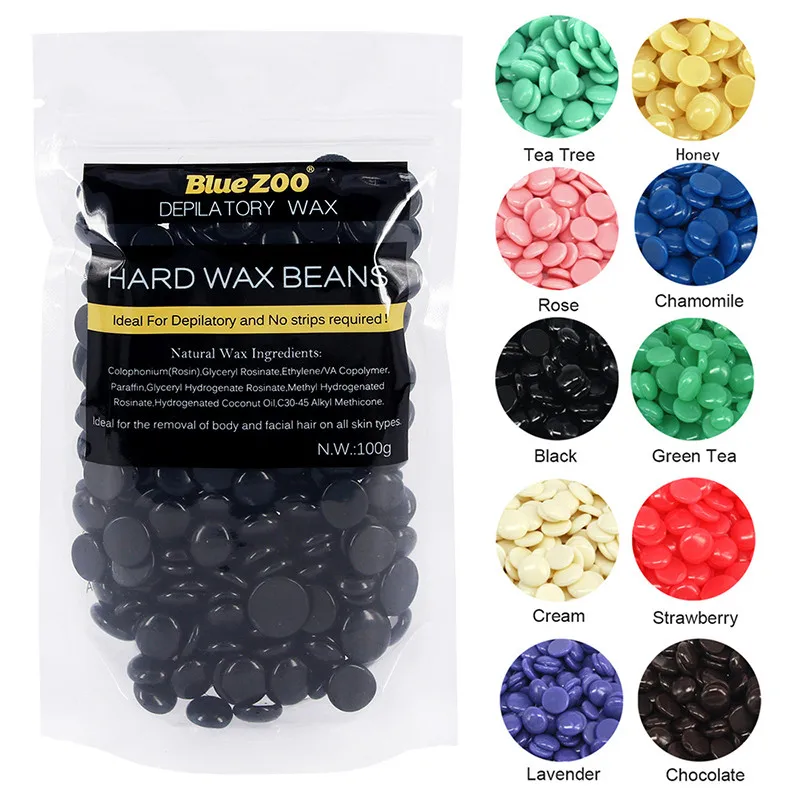 

100g Lavender scent Hand wax beans Depilatory Wax Pellet Hard Wax beans Female Hair Removal No Strip cera depilatoria
