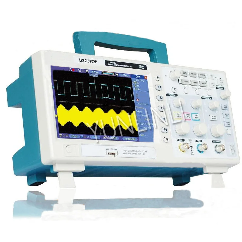 

Digital Oscilloscope Portable 100MHz 1GSa/s Dual Channels Record Length 40K USB Osciloscopio Handheld Oscilloscopes DS05102P