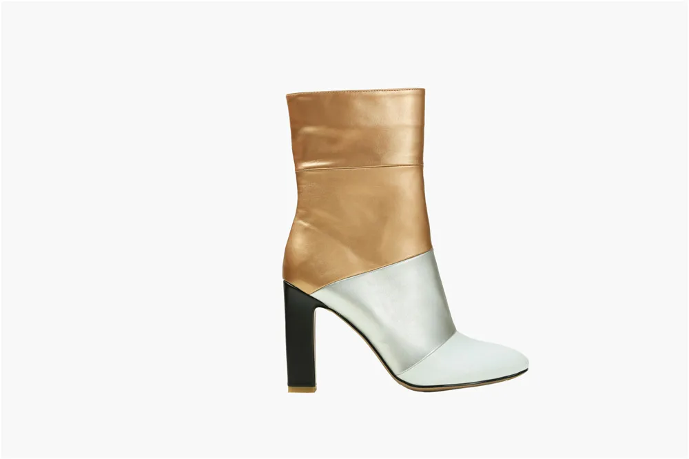 12cm high heels women boots luxury leather shoes 36