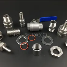 Набор из нержавеющей стали для пивоварения, безсварный чайник, шаровой клапан 1/" NPT, набор для быстрого отключения, фитинг для труб, гайка и переборка в сборе