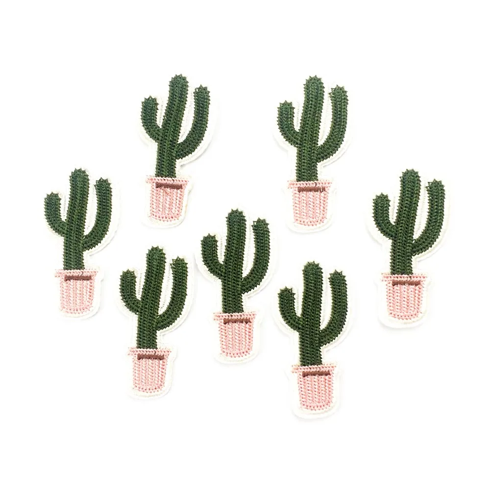 Cactus Patch Embroidered Iron On Patches For Clothing Iron On Sticker