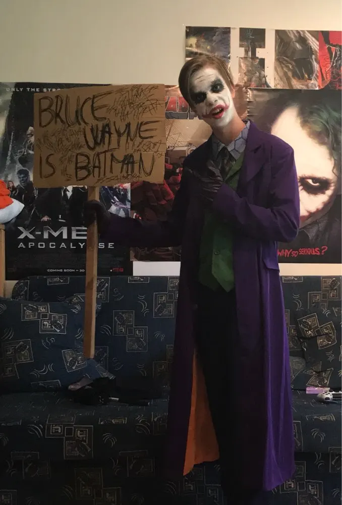 Бэтмен Темный рыцарь Rise Joker косплей костюм наряды полный комплект мужские