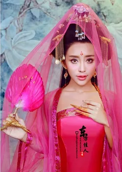 

Rao TV Play Legend of Chinese Empress Wu Meiniang Rose Tang Costume Hanfu for Women for Princess