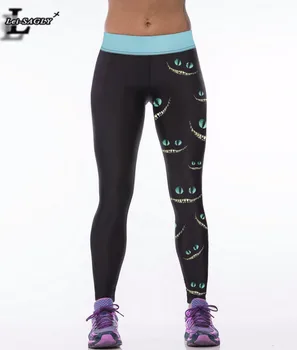 

2017 Smile Cat Capris Spring Autumn Women Seamless Gothic Leggings Casual Fitness Youth Sexy Pants F1527