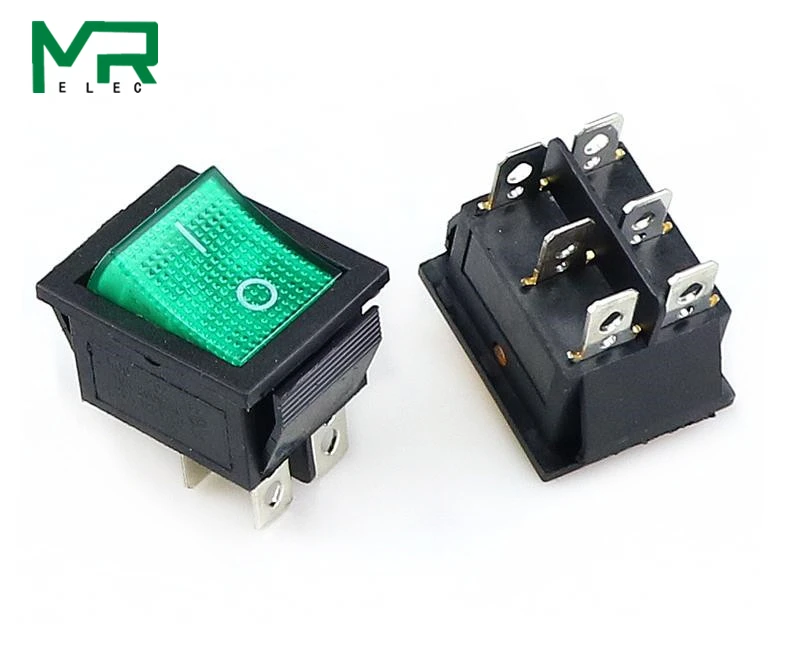 Instalación interruptor con schraubkontakten 16a 250 ~ negro 2 polos 4pin