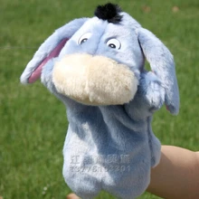 Сказочная игрушка 1 шт. 26 см милый мультфильм голубой Ослик Плюшевые Ручные куклы Спящая игра выполнить реквизит набивной для детей новорожденных подарок