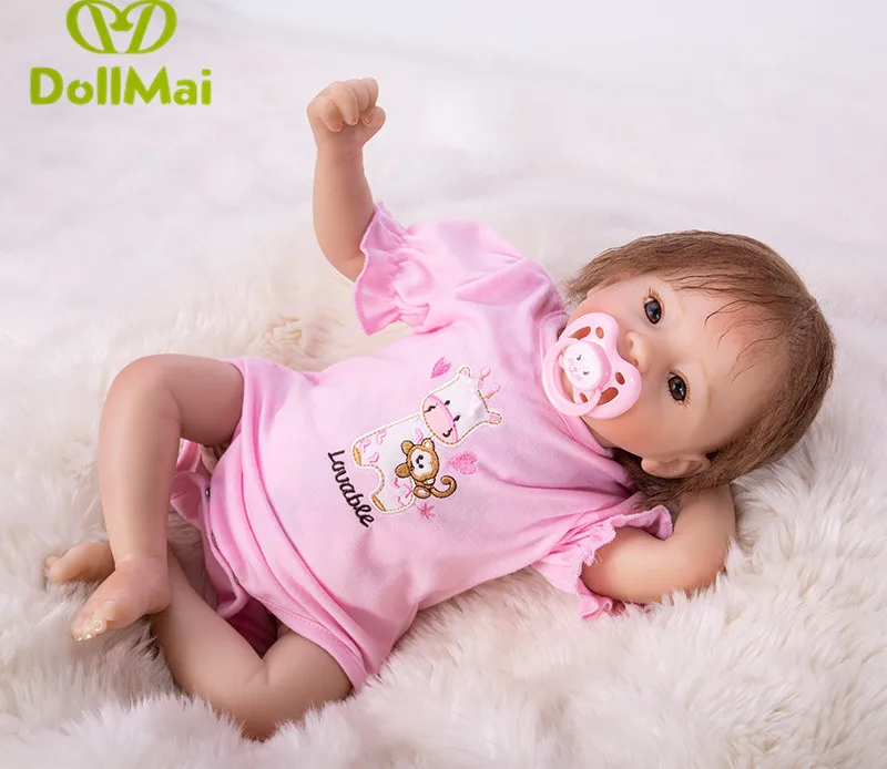 Куклы DollMai Reborn 48 см настоящие живые силиконовые куклы reborn Детские игрушки оптовая