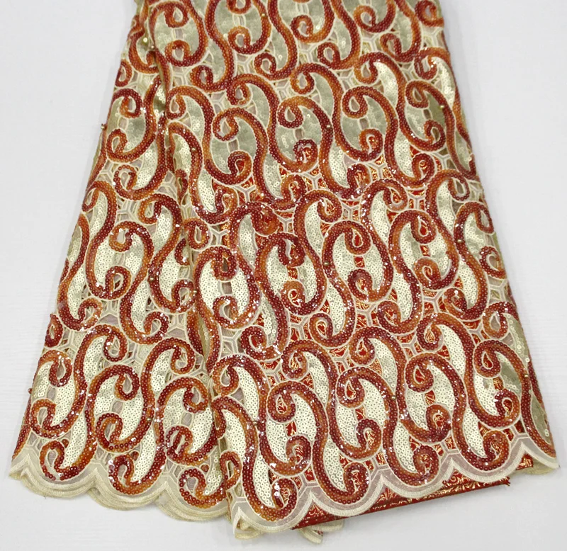 

High Quality African Tulle Lace Fabric 5yard Afican Lace Fabric Wholesale And Retail Embroidered African Swiss Lace With Beads