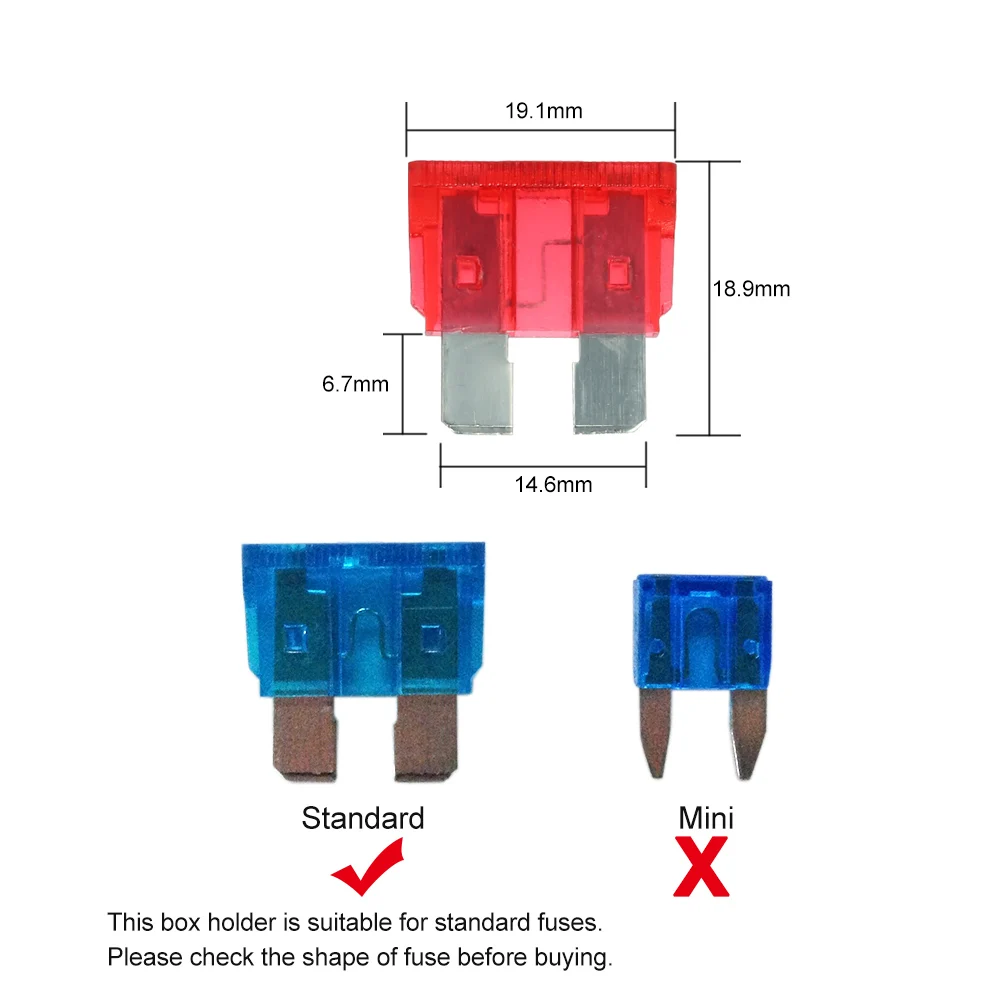 Car Fuse Box 10 Way Blade Fuse Box Holder with LED Warning Light Kit For Car Boat Marine 12V 24V Power Distribution Panel Board fuse box holder fuse box marine fuse block