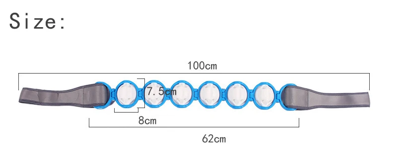 Роликовый массажер для шеи, талии, спины, плеч, ролик для ног живота, ручной тонкий пластиковый пояс, массажер для фитнеса