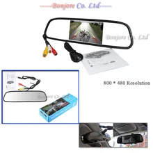 High resolution 5″ Colorful Screen TFT LCD Car Rearview Mirror Monitor 800*480 Resolution DC 12V car Monitor for DVD Camera VCR