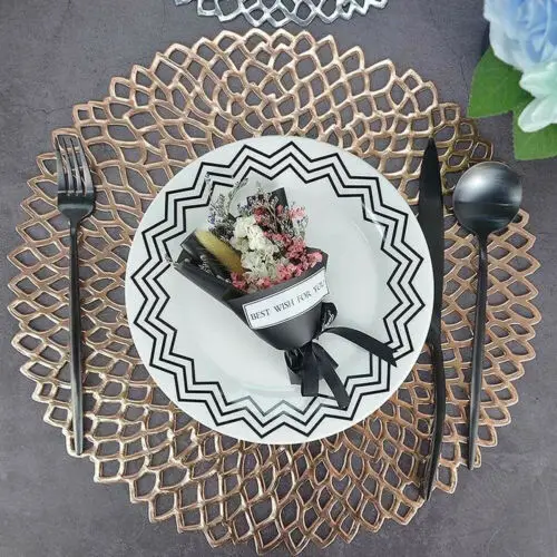 

Round Coaster Insulation Table Mats Pads Plastic Table Placemat Non-slip Mats Coffee Tea Place Mats Kitchen Decoration