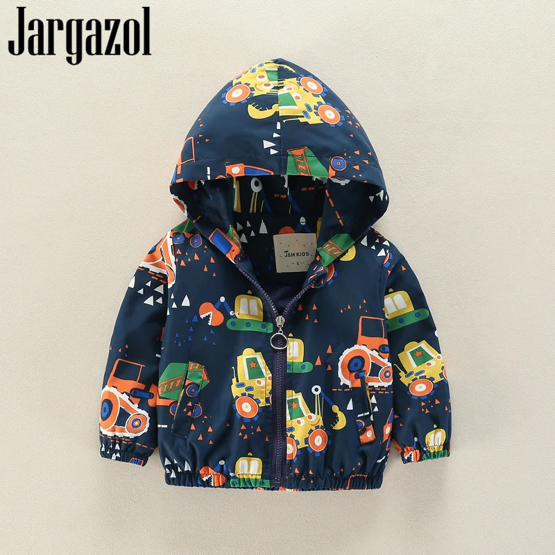 Jacket Coat Baby Jacket Cartoon Dog Dinosaur Animal Car Letter Printing Autumn Children's Jackets Hoodies for Baby Girls Boys