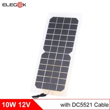ELEGEEK 10W 12V Solar Panel Charger Semi-flexible Transparent DC Output Solar panel Cell for DIY 12V Solar Panel System