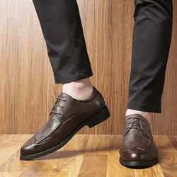 Высококачественные модельные туфли; мужские Роскошные Дизайнерские Туфли-оксфорды для мужчин; свадебные туфли с острым носком; Мужская
