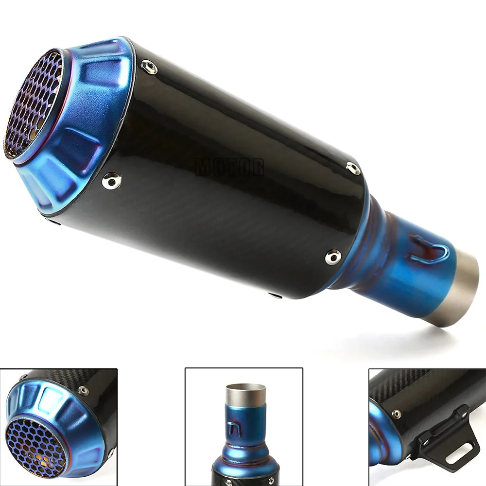Universal Escape Exhaust Pipe 36-51MM Motorcycle Muffler Exhaust Pipe Carbon Firber For KAWASAKI NINJA 250 ZX250R EX250 Yamaha Universal Escape Exhaust Pipe 36-51MM Motorcycle Muffler Exhaust Pipe Carbon Firber For KAWASAKI NINJA 250 ZX250R EX250 Yamaha