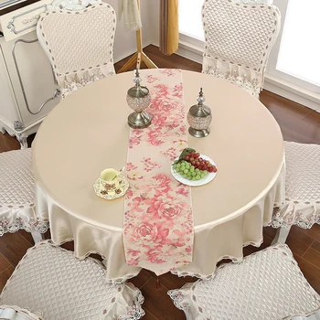 

1/12/13 pcs/set Luxury Round Tablecloth Chair Cover for Wedding Hotel Home Decoration Table Cover Dining and Coffee Table Cover