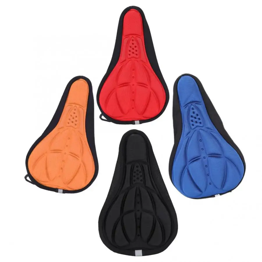 

4color Soft Bicycle Saddle Ultralight Mountain Bicycle Road Bike Black Red Blue Orange Breathable Soft Saddle Cover Accessory