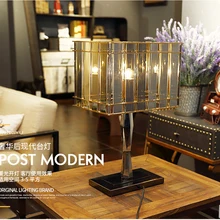 AC 90-260 в сером цвете дыма декоративные настольные лампы в винтажном стиле стекло современный настольные лампы для гостиной Спальня лампы для Кабинета светодиодный E27