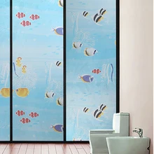 90x500 см Матированный с декорированием узором "Мороз" ограничивающий обзор извне ПВХ офисное стекло окна двери пленка самоклеющаяся домашний декор