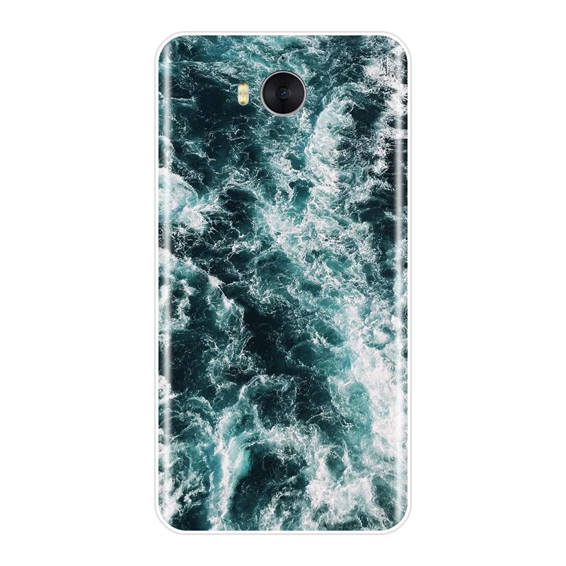 Для huawei Y3 Y5 Y6 II Y7 2017 Pro силиконовый чехол для телефона волны океана мягкая задняя