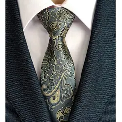 Шелк Для мужчин галстук 8 см в клетку мужские галстуки модели Paisley для Для мужчин Галстук Классический Одежда Бизнес галстук вечерние Gravatas
