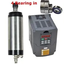 Мотор с ЧПУ 3kw ER20 с водяным охлаждением, мотор шпинделя для фрезерного станка и соответствующий привод переменной частоты vfd инвертор