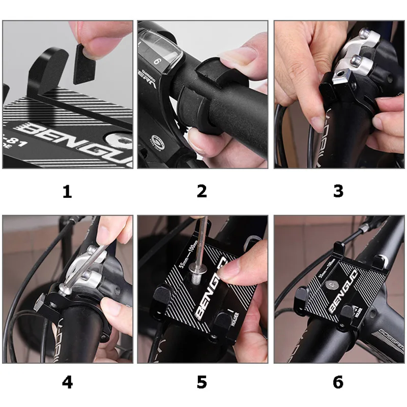 Bicycle Phone Holder Bike Handlebar Clip Stand GPS Mount Bracket For 3.5-6.5inch iPhone Samsung Xiaomi Cell Phone Holder PA0124 (13)
