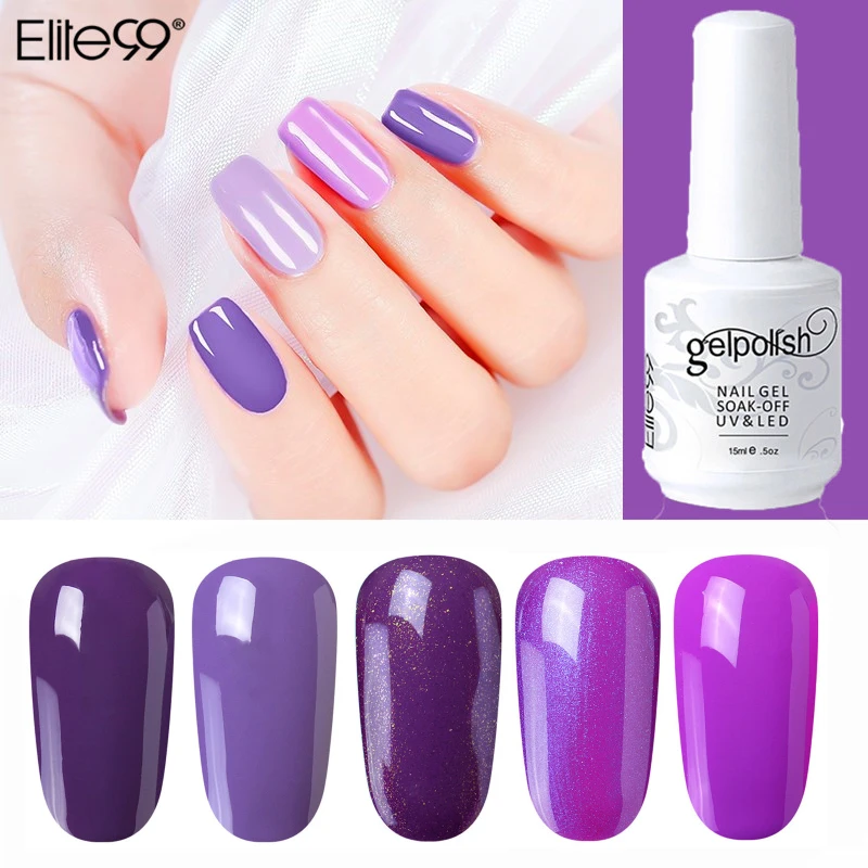 

Elite99 Gel Polish Set UV Vernis Semi Permanent Primer Top Coat 15ML Poly Gel Varnish Nail Art Manicure Gel Lak Polishes Nails