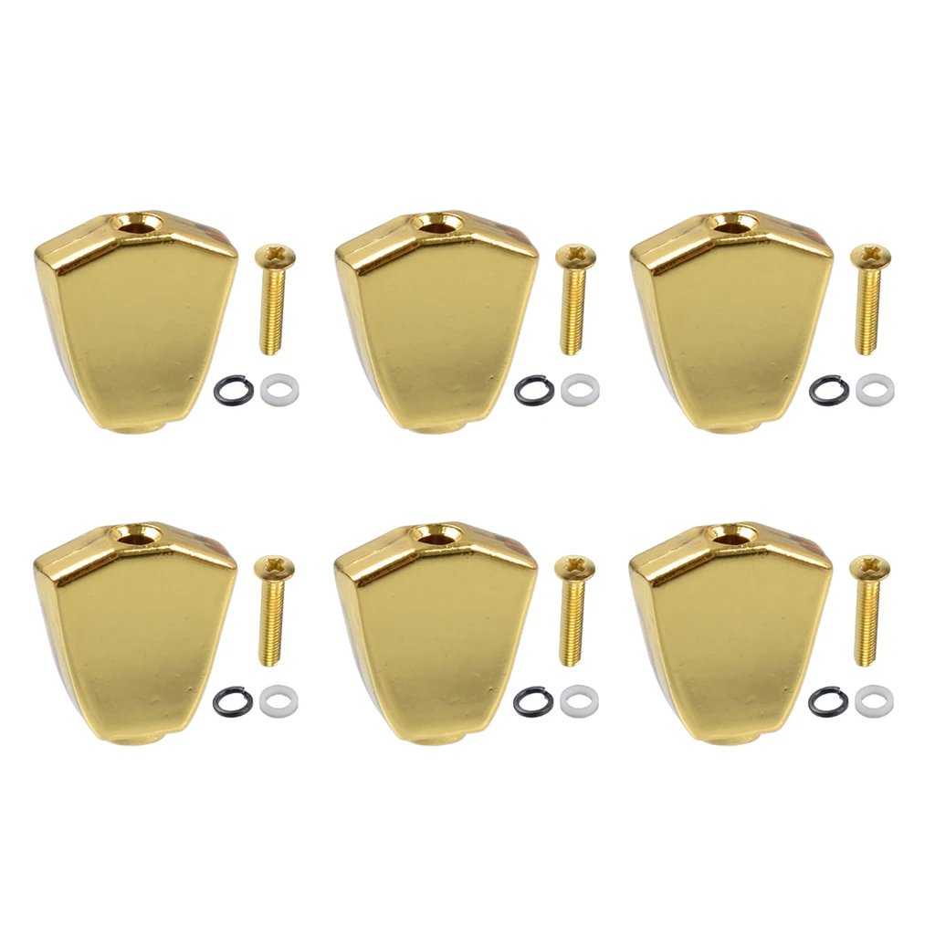 6 Sets Electric Guitar Tuning key Knob Button Screws Spring Washer Replacement Accessory for Guitar Machine Head Tuning Peg