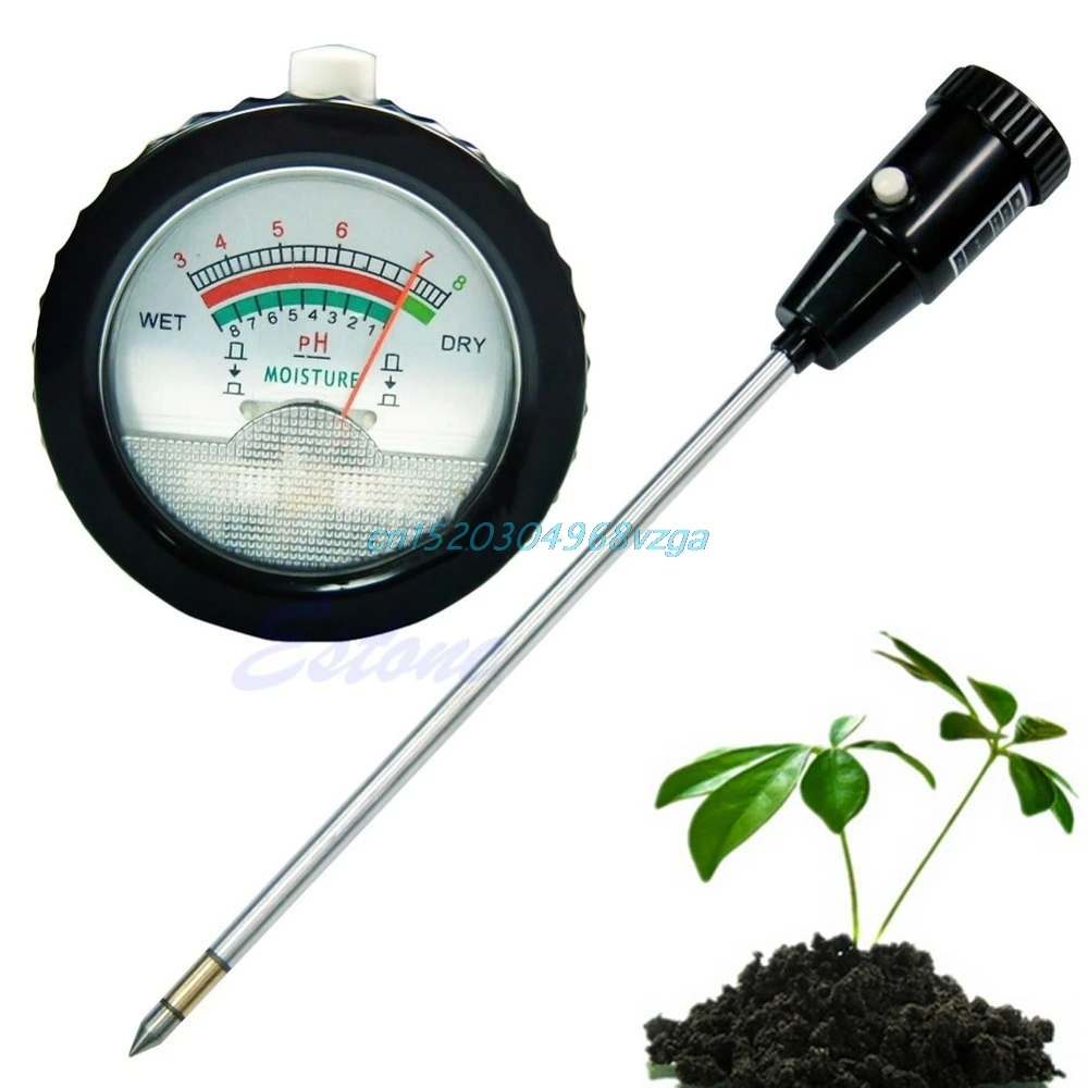 

Soil PH Moisture Meter Tester Hydroponics Analyzer Long Water Quality Plants #H028#