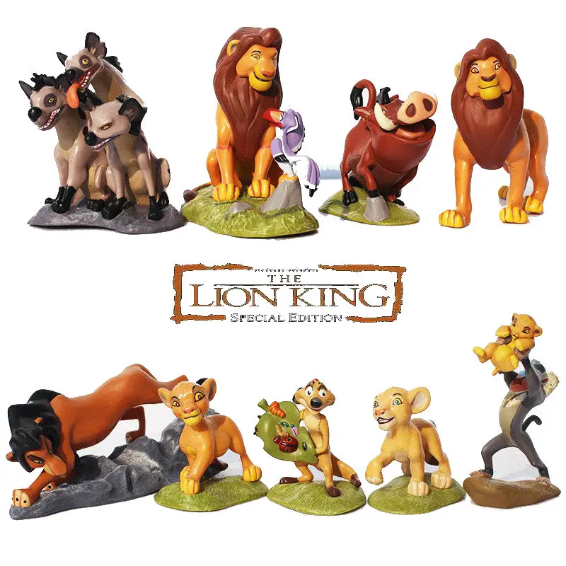 

9pcs/Set Lion King Simba night king /lich king Nala Timon PVC Model toy Action Figure Figures Classic Toys Best Gifts