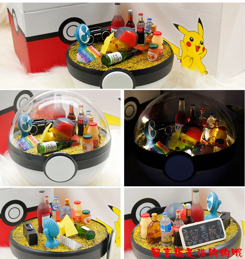 PokeBall Monster Pet pokebolas Pikachu Eevee Bulbasaur Charizard Squirtle DIY светодиодный фигурка на день рождения, рождественские игрушки для подарка