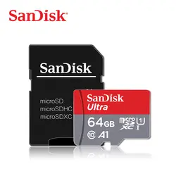 Карта памяти SanDisk A1 128 ГБ 100 МБ/с. micro SD карта, 32 ГБ, класс 10 SDXC 64 GB Ultra SDHC 32 Гб оперативной памяти, 16 Гб встроенной памяти, UHS-I карта памяти TF