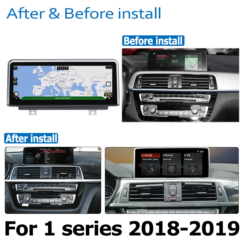 Sale Android 8.0 up Car GPS DVD Multimedia Player For BMW 1 Series 2018~2019 EVO Original Style Touch Screen Google System 2