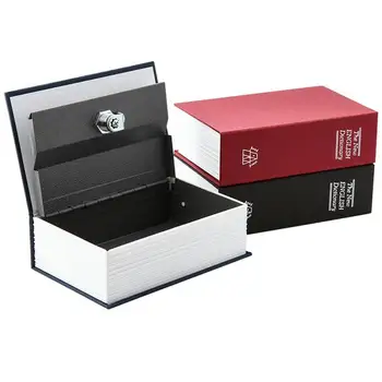 

Small Creative English Dictionary Deposit Money Box Piggy Bank with Password Key Lock Storage Box for Valuables Jewellery Cash