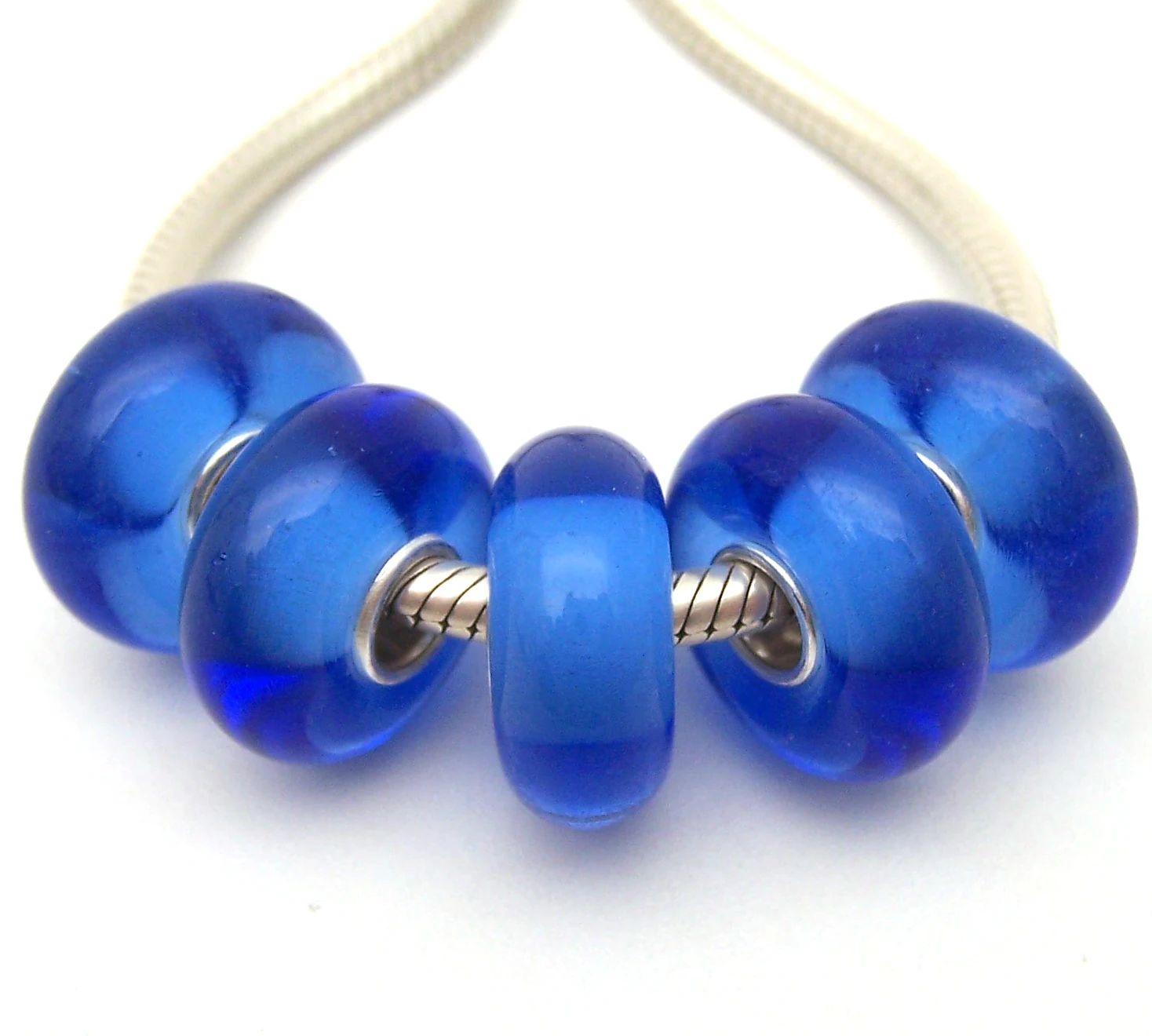 

SJGWG2056 5X 100% Authenticity S925 Sterling Silver Beads Murano Glass beads Fit European Charms Bracelet diy jewelry Lampwork