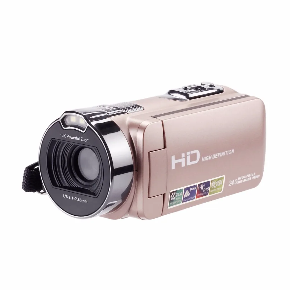 Цифровая камера JRGK HDV 312P 2,7 ''дюймов 1080 МП P 16x Zoom DV видеокамера с поворотным экраном