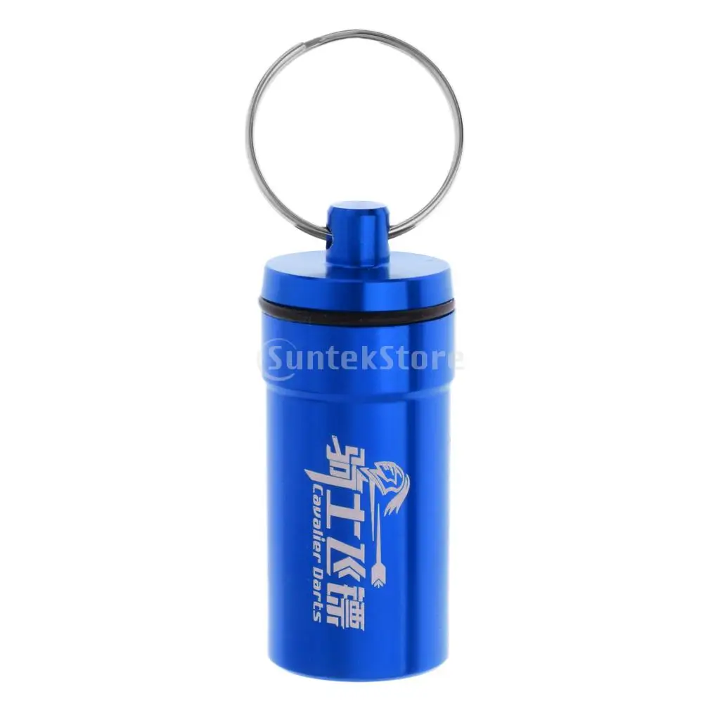 Portable Dart Flight Saver Protector Soft Tips Dart Points Accessories Storage Box Holder Carry Case with Keyring