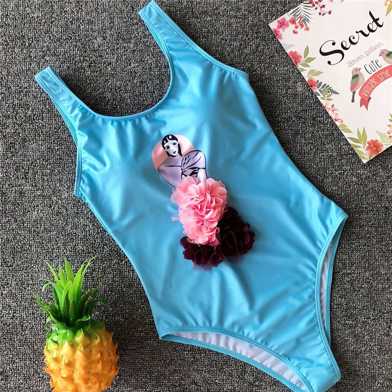 

Personality One-piece Swimsuit Beauty 3D Petal Dress Design Swimwear Brazilian Bikini Beach Bathing Suit Bodysuit 5 Colors